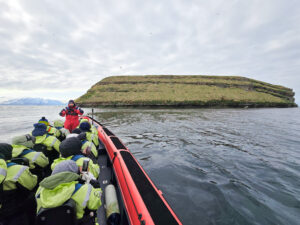 RIB boat next to Puffin Island © Alessandra Vanacore